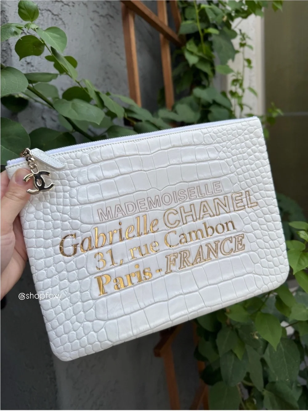 Chanel Croc Embossed Leather O-Case